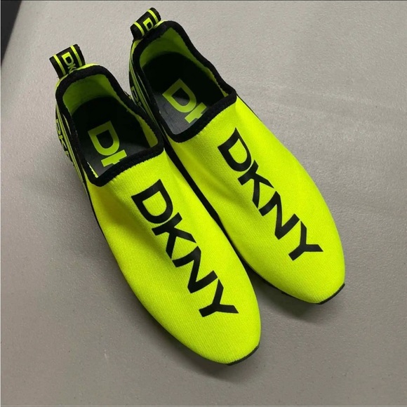 Dkny Shoes Dkny Abbi Slip On Sneaker Shoe Knit Logo Elastic Linear